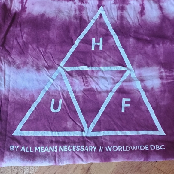 Huf Large Maroon/White Tshirt - Picture 4 of 4